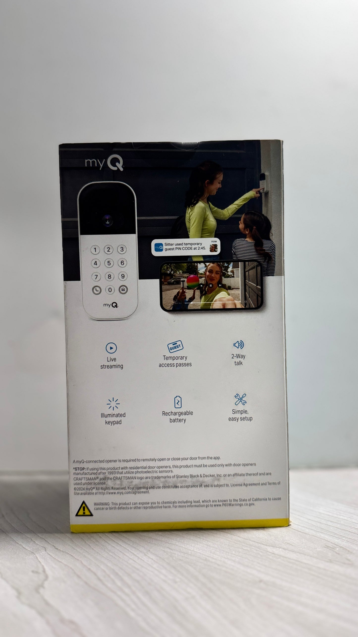 Chamberlain myQ Video Smart Wireless Garage Door Opener Keypad