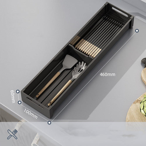 Atlas Adjustable Kitchen Drawer Organizer– Modular Cutlery & Utensil Tray