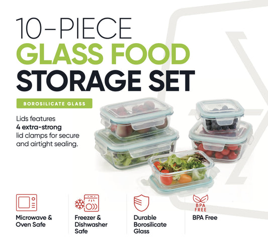 Atlas Glass Food Storage Set (10-Piece)